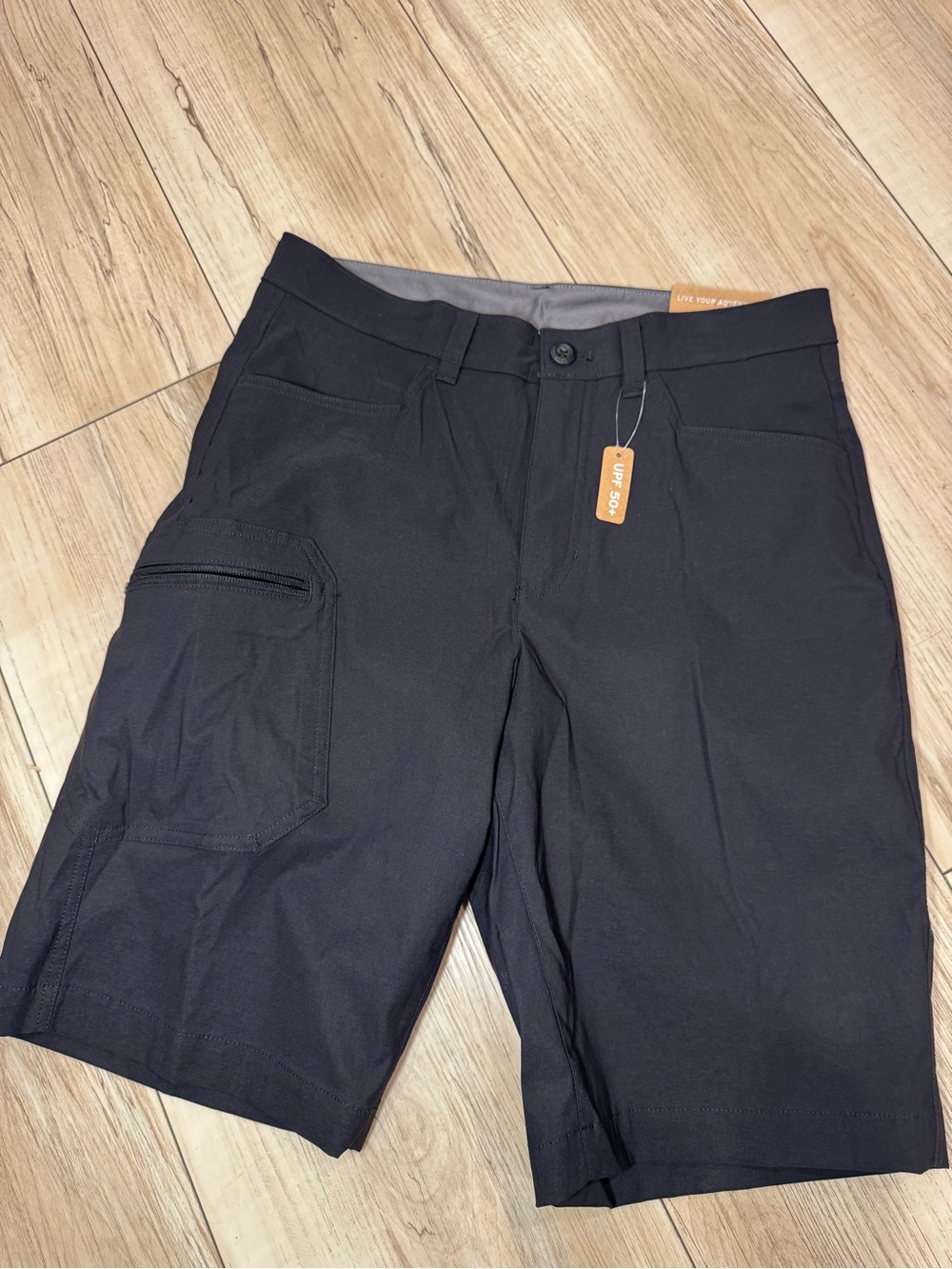 Eddie Bauer Black Men's Shorts with Gray Waistband
